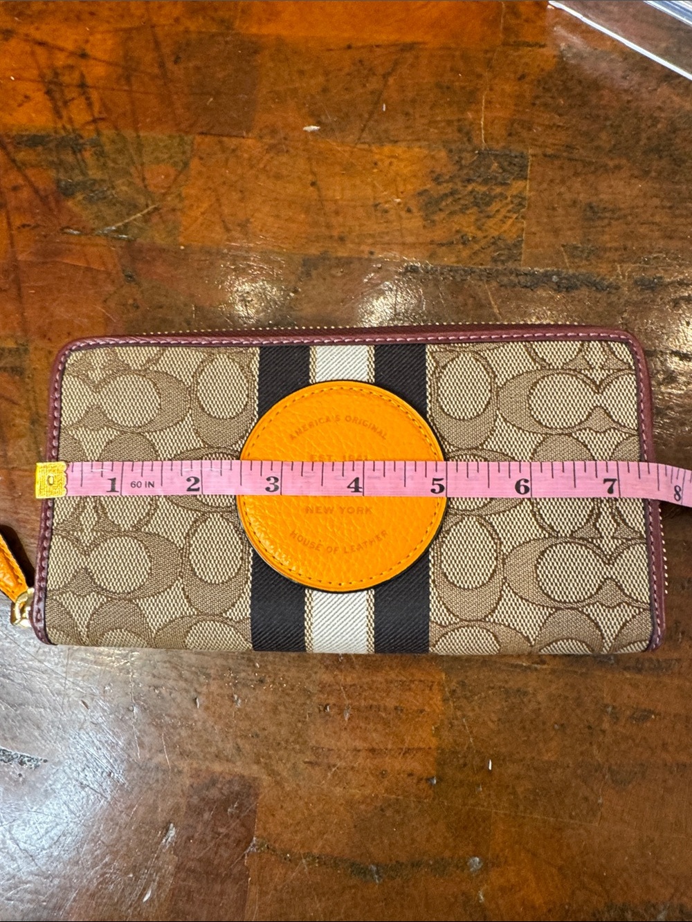 Coach Dempsey Large Phone / Accordion Zip Wallet - Picture 12 of 12